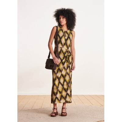 Robe mi-longue sans manches à imprimé LA FEE MARABOUTEE