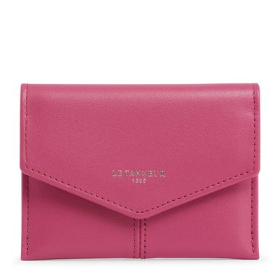 Porte cartes à rabat Charlotte en cuir lisse LE TANNEUR