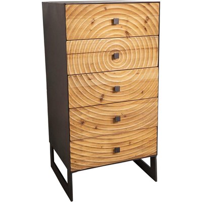 Commode 5 tiroirs  en fer et bois Sun ANTIC LINE CRÉATIONS