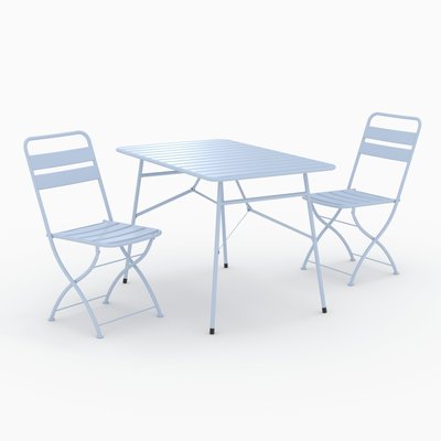 Table et chaises de jardin pliantes Yumi 4 places  - YUMI MAISON PAVANE