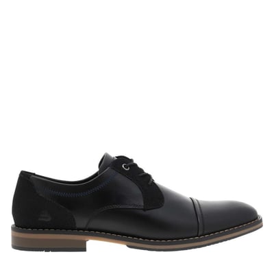 Derbies cognac à talon plat avec un logo embossé sur la languette BULLBOXER