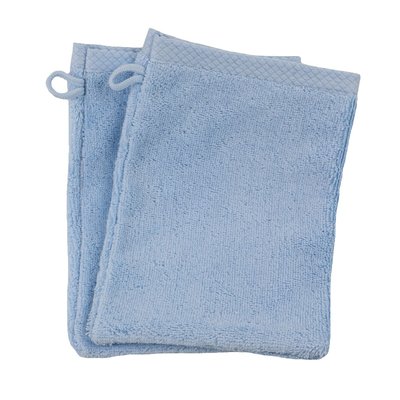 Lot de 2 gants de toilette coton eponge luxe ESSENTIELLE LINANDELLE