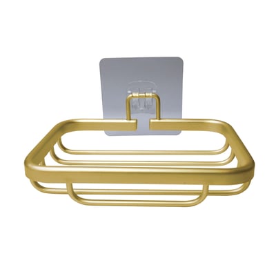 Porte-savon de douche adhésif en aluminium filaire sans perçage DOUCEUR D'INTÉRIEUR