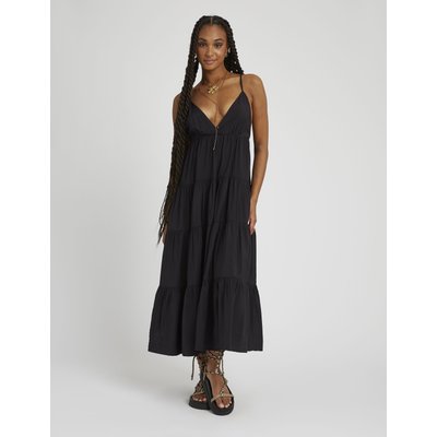 Robe longue fluide à étages BZB