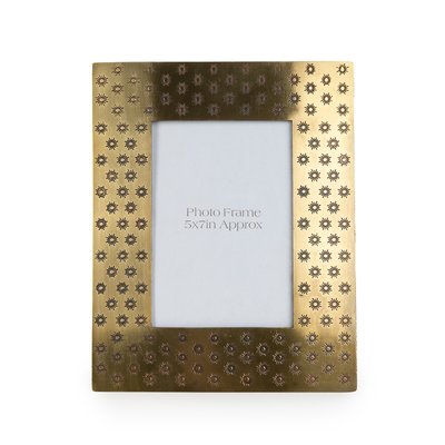 5x7" Sunburst Etched Metal Photo Frame SO'HOME