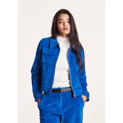 Veste courte zippée en velours LA FEE MARABOUTEE