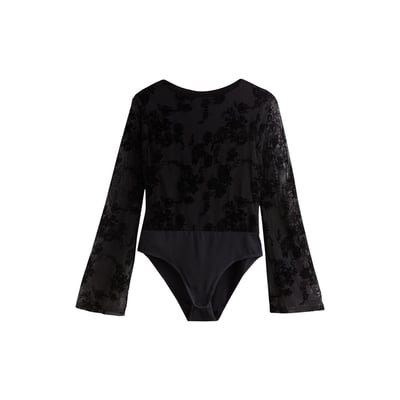 Body floqué avec manches évasées NEXT