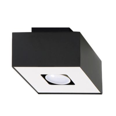 Plafonnier Acier Noir/Blanc GU10 1 Mono EDEN