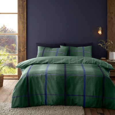 Brushed Melrose Tweed 100% Cotton Duvet Cover and Pillowcase Set CATHERINE LANSFIELD