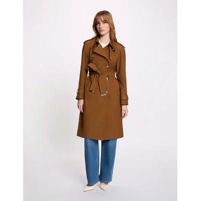 Trench long fermeture boutonnée, mi-saison MORGAN