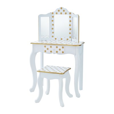 Coiffeuse Tabouret Enfant Bois FASHION PRINTS TEAMSON KIDS