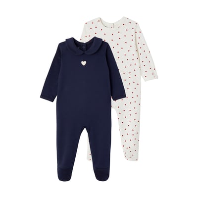 Lot de 2 dors-bien "coeurs" naissance VERTBAUDET