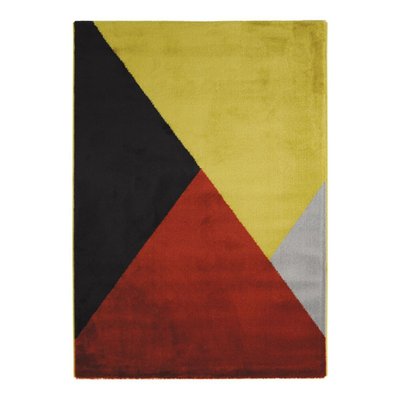 Tapis intérieur extérieur lumineux effet laineux motifs triangles  PYTHAGORE THE DECO FACTORY