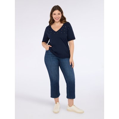 Jean kick flare avec fermeture à bouton et zip, poches classiques FIORELLA RUBINO