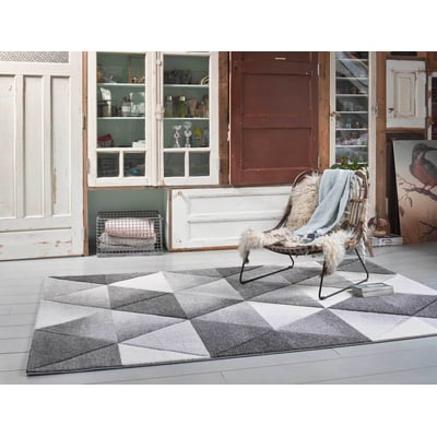 Tapis velours ras à motif triangles ,  LIGHTHOUSE WECON HOME