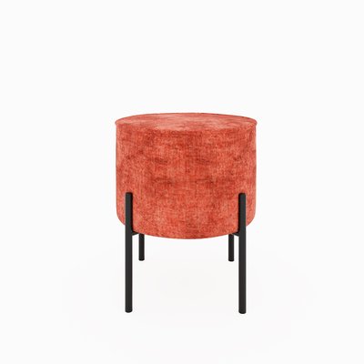 Pouf rond et pieds en métal - ABEL POTIRON PARIS