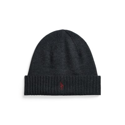 Muts in merinoswol, geborduurd logo POLO RALPH LAUREN