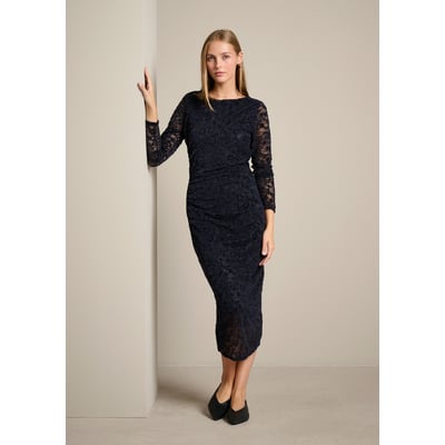 Robe midi drapée en dentelle LOLALIZA