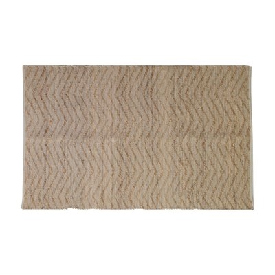 Tapis en jute et coton naturels Zig-zag Naturel - 120 x 180 cm AUBRY GASPARD