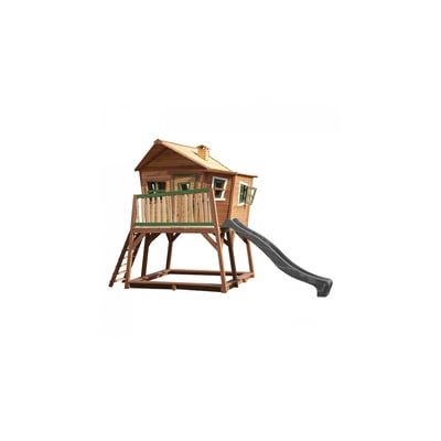 AXI Crooked Max Maisonnette Marron vert Toboggan Gris AXI HOUSE