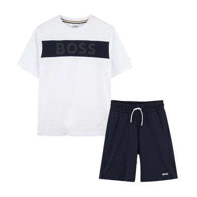 T-shirt et short en coton BOSS KIDSWEAR
