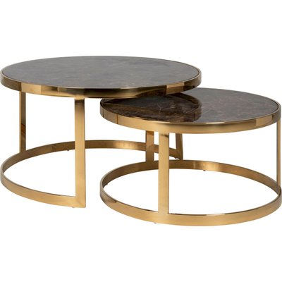 Tables gigognes rondes, acier, Conrad RECOLLECTION