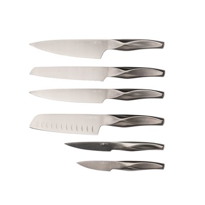 Lot de 6 couteaux de cuisine en inox, NUDE BJORN