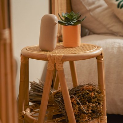 Tabouret en rotin et cannage - GILI SAUDARA COLLECTIONS