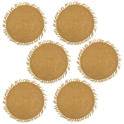Lot de 6 sets de tables ronds en jute FILI TOILINUX