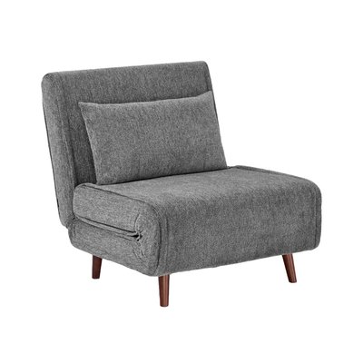 Chauffeuse convertible tissu chenille piètement bois 1 place GUEST SWEEEK