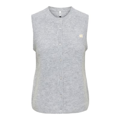 Cardigan senza maniche con patch sul petto ONLY