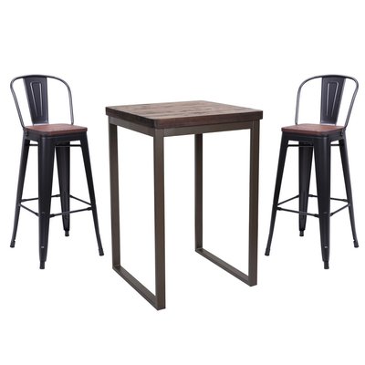 Ensemble haut en acier et bois massif - NEVADA MATHI DESIGN