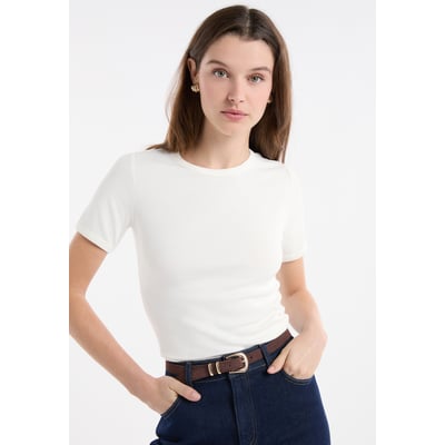 T-shirt manches courtes avec coton modal TANDEM ETAM