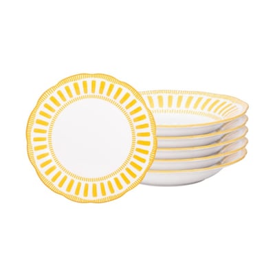 Assiette creuse Napoli   22 cm (lot de 6) - NAPOLI TABLE PASSION