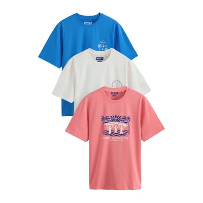T-shirts imprimés, lot de 3 NEXT