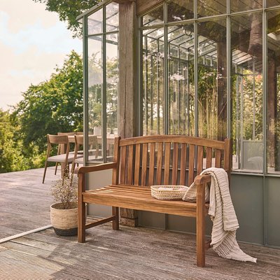 Banc de jardin en teck huilé massif  BALI BERAH GETAH