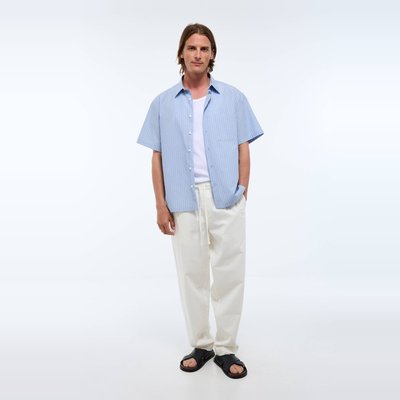 Chemise manches courtes rayée en coton bio GOTS MONOPRIX