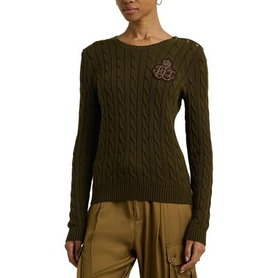 Montiva Cotton Jumper in Cable Knit with Crew Neck LAUREN RALPH LAUREN