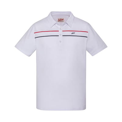 Jersey polo shirt with contrasting trim SCHOTT