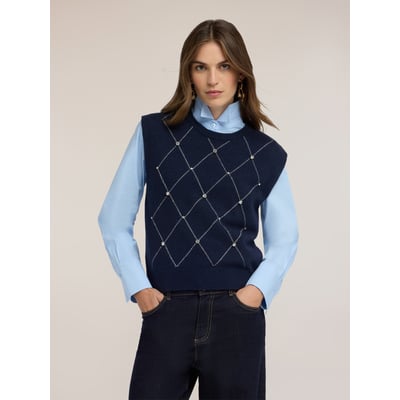 Gilet à motif argyle MOTIVI