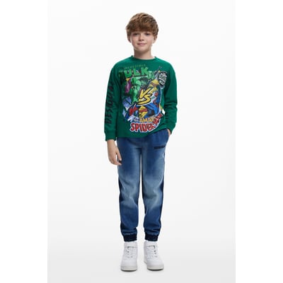 T-shirt DESIGUAL Manches Longues – Bleu Jean – Taille 12 Ans – Garçon – Occasion Très Bon état