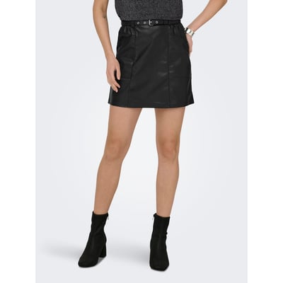 Jupe en simili, taille haute ONLY