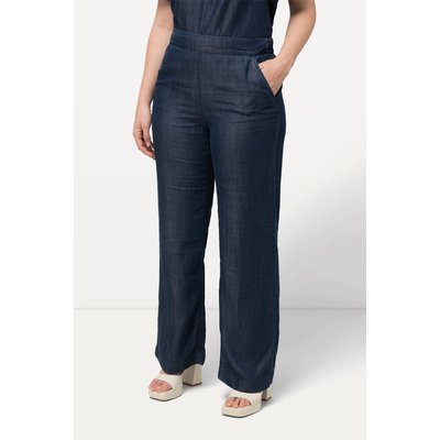Pantalon en lyocell, look jean, jambe droite ULLA POPKEN