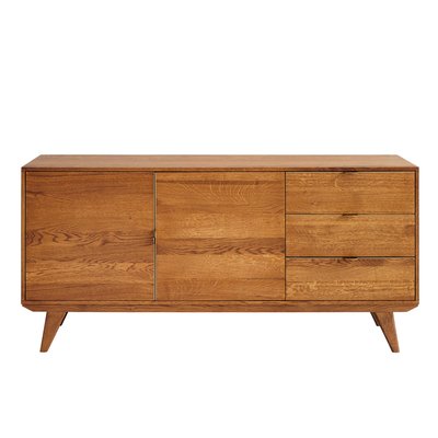 Buffet bas rétro en bois 2 portes et 3 tiroirs L160 bronze - MALLET HELLIN, DEPUIS 1862