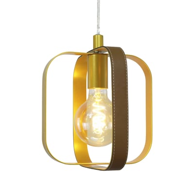Suspension en métal et aspect cuir, MATY C-CREATION