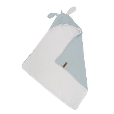 Cape de bain en gaze de coton avec oreilles de lapin DOMIVA
