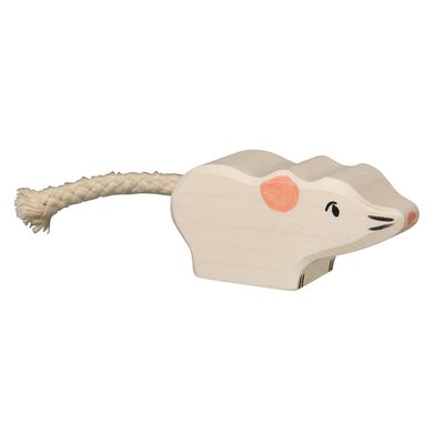 Figurine Souris blanche HOLZTIGER