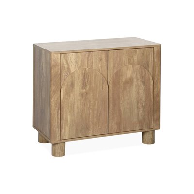 Buffet exotique décor bois 2 portes 80cm DELHI SWEEEK