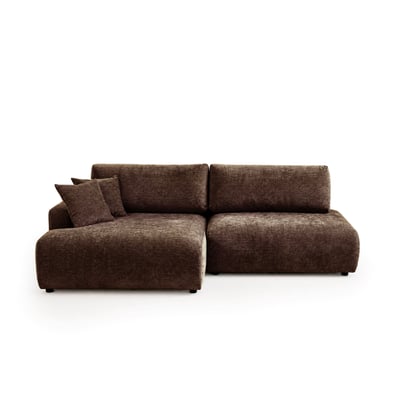 Canapé d'Angle Convertible en Tissu texturé 4 places - PIVOINE BEST MOBILIER