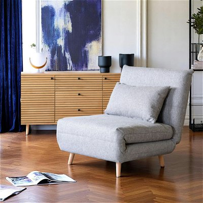 Fauteuil convertible gris BERLIN PIER IMPORT